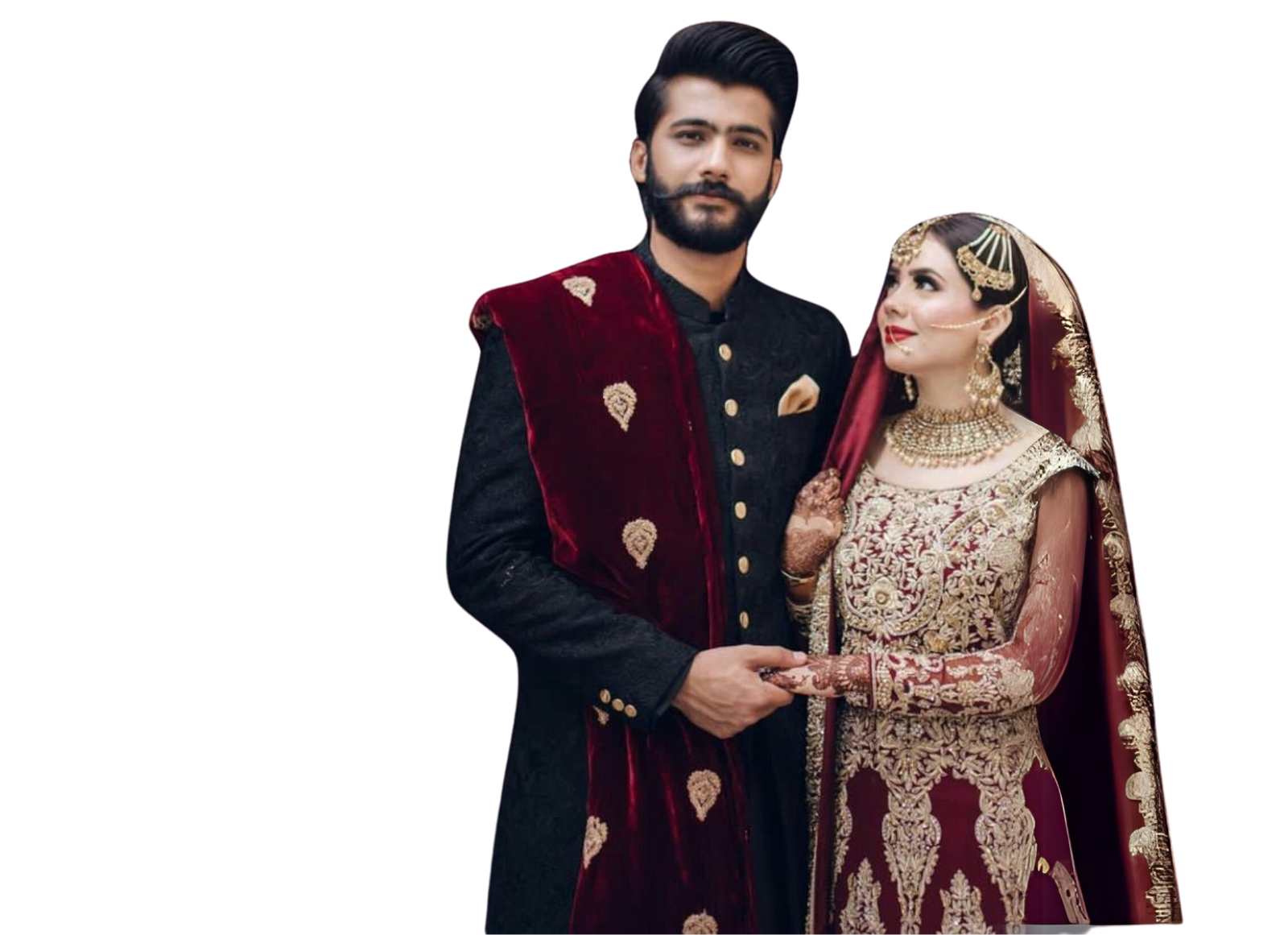 Elegant Muslim couple symbolizing elite matrimony services in Bronx, NY by Ismat Shaadi Services